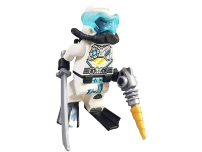 LEGO Ninjago Zane Seabound in Scuba Gear with Drill Gun and Katana