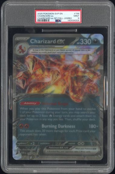 jumbo pokemon card charizard - 9/12 (Box Topper) 9 - Cards Fire Rarity Charizard ex (SVP 196) -