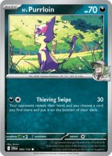 N's Purrloin Non holo/Reverse holo (JTG 096)