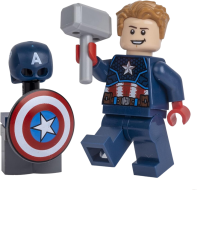 LEGO Superheroes Captain America Minifigurka with Shield, Stand and Helmet (Neobsahuje Mjolnir)