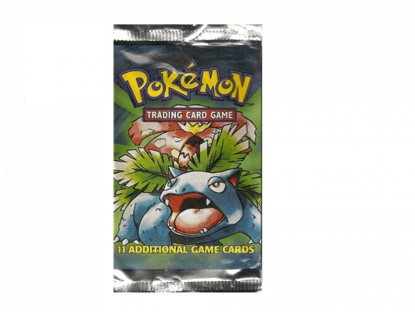 pokemon unlimited base set booster pack 1999 Pokemon Base Set Unlimited Long Crimp Booster Pack | Hanger | Sealed | WOTC
