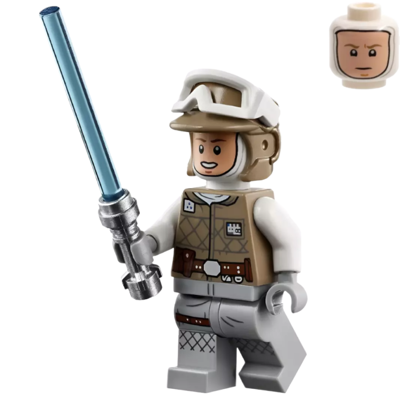 LEGO Star Wars Luke Skywalker Minifigurka Rebel Hoth s Lightsaberem