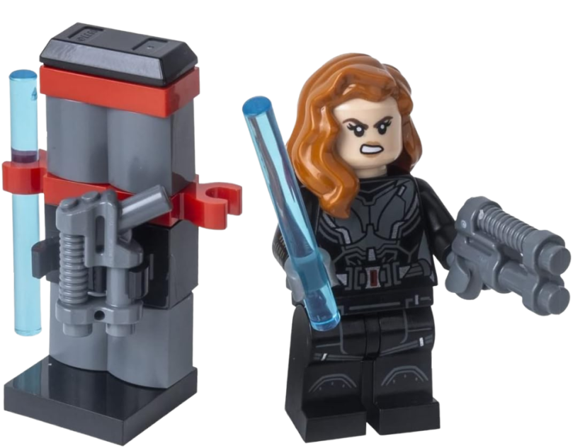 LEGO Super Heroes Black Widow from Avengers Tower Battle with Weapons Stand