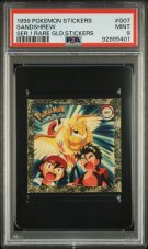 Artbox Sandshrew - rare gold sticker - PSA 9