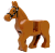 LEGO kůň, světle hnědý