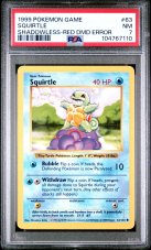 Squirtle 63/102 Shadowless (Red diamond error) PSA 7