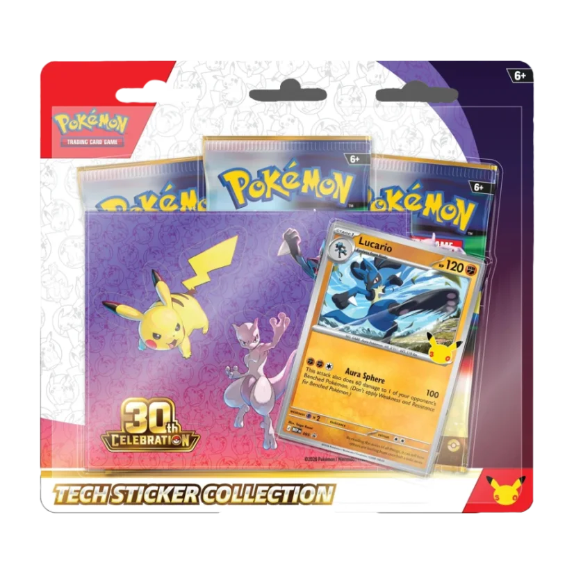 Pokémon 30th Celebration Tech Sticker Collection - Lucario - Gengar.eu