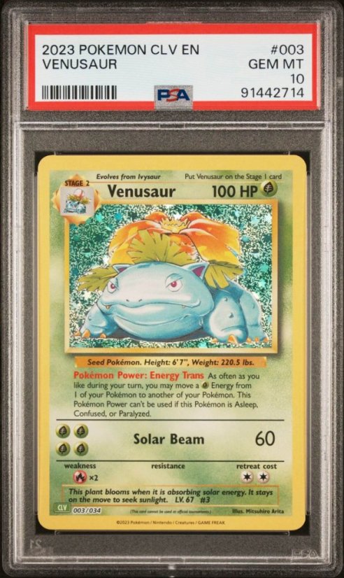 Venusaur CLV 003/034 PSA 10