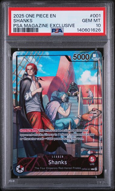 PSA10 ワンピース シャンクス OP09-001 Shanks PSA Shanks (OP09-001) (V.2) - PSA 10 - Gengar.eu
