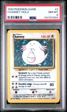 Chansey 3/102 Holo PSA 8