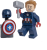LEGO Superheroes Captain America Minifigurka with Shield, Stand and Helmet (Neobsahuje Mjolnir)