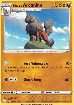 Hisuian Arcanine (LOR 084) - NM