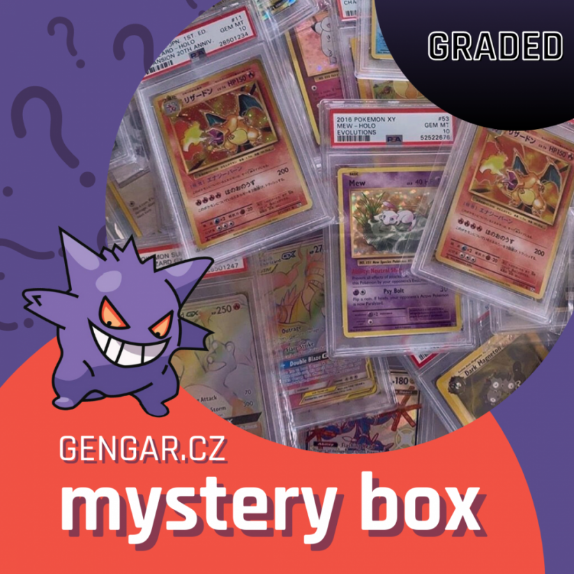 Pokémon HODNOCENÝ Mystery pack (PSA,CGC,BGS) - Pokémon HODNOCENÝ Mystery pack: L - 4999 Kč