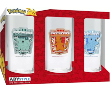 Skleničky Pokemon - Kanto Starter's 0,29 l