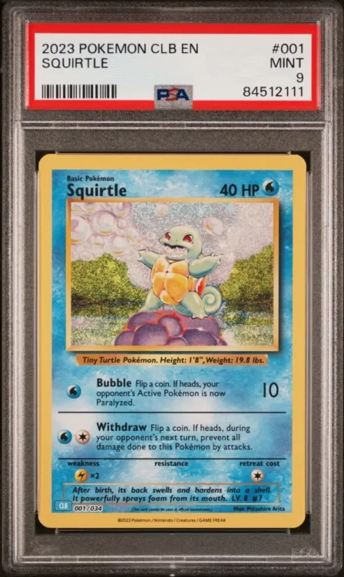 Squirtle CLB  001/034 PSA 9