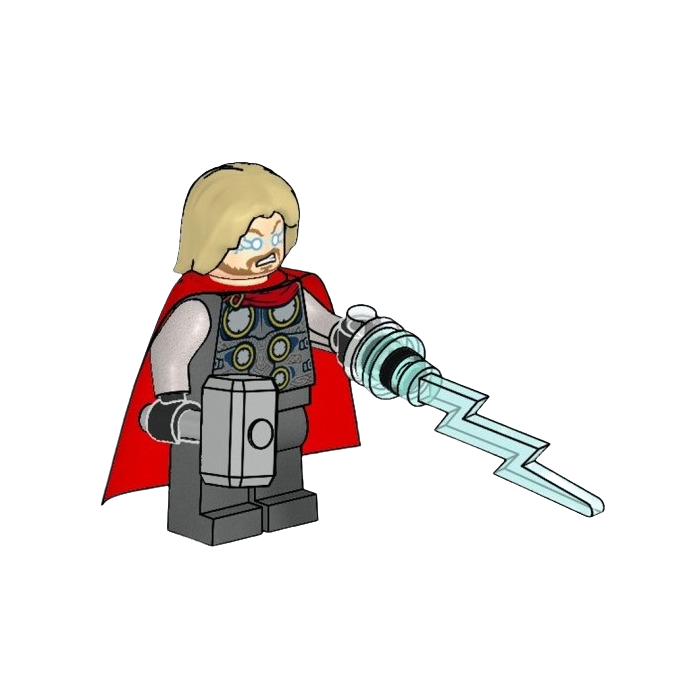 LEGO Marvel Avengers Thor Minifigurka with Hammer and lightning