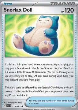 Snorlax Doll (PAR 175) - NM